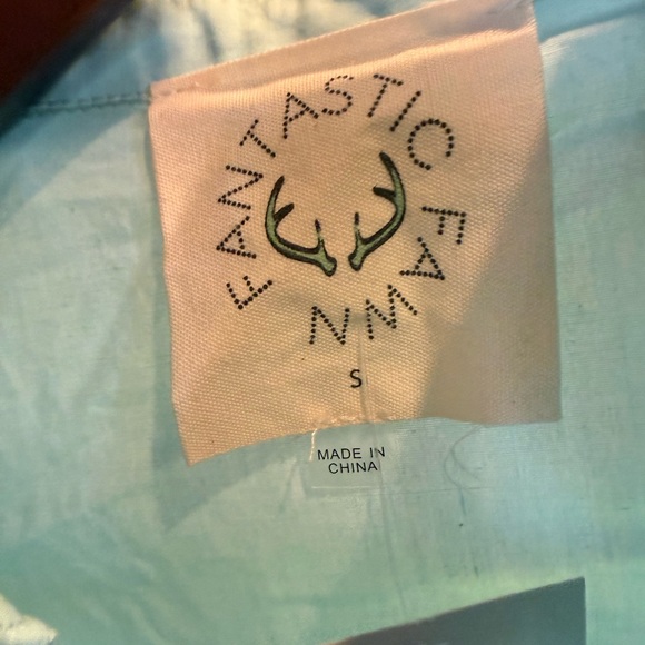 Fantastic Fawn Easter Egg Sequin Mini Dress Pastel Blue Puff Sleeve Tiered S - Picture 5 of 8